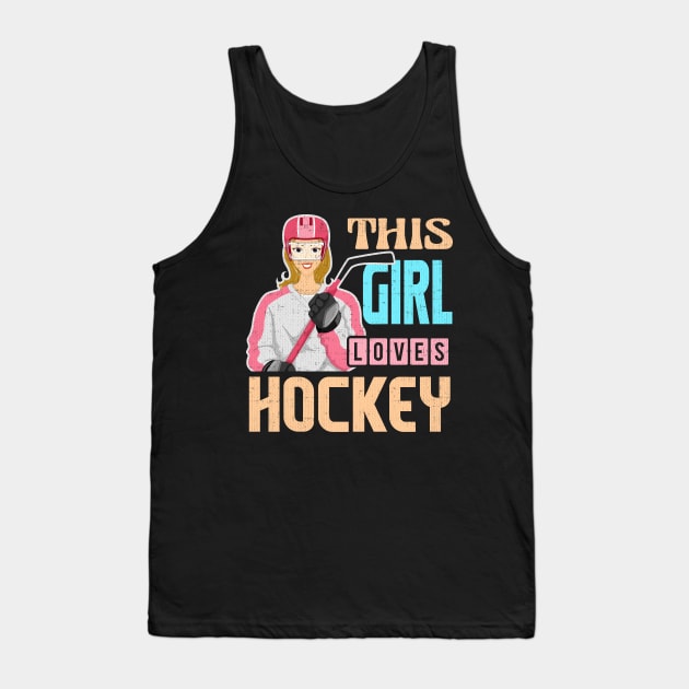 Funny, Unique Hockey Shirt for Girls, Women, and Teens Tank Top by bamalife